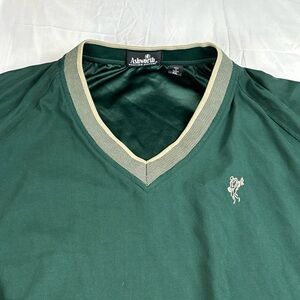 Ashworth Forest Green Pullover with Beige Accents Golf XXL